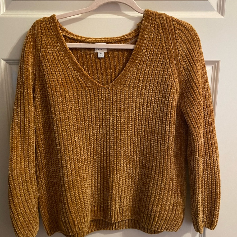 a new day Yellow V-Neck Sweater Cozy Knit